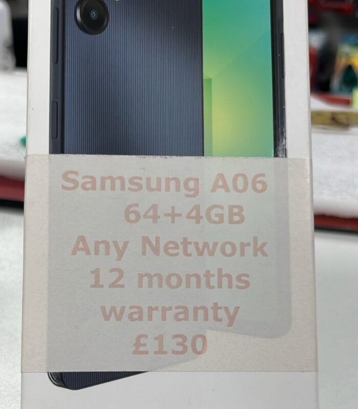 Samsung Galaxy A06 – 64GB + 4GB RAM (Unlocked, Black)