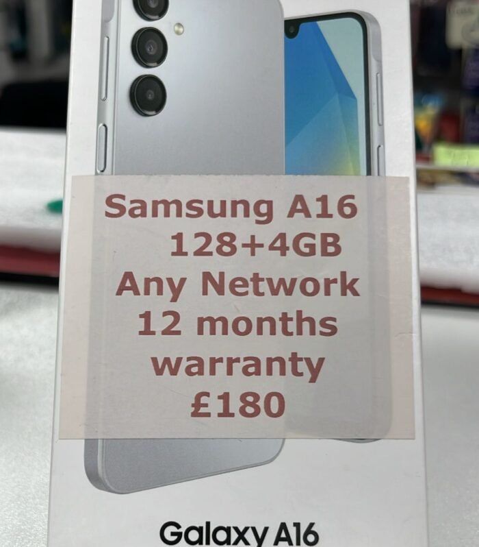 Samsung Galaxy A16 – 128GB + 4GB RAM (Unlocked, White)