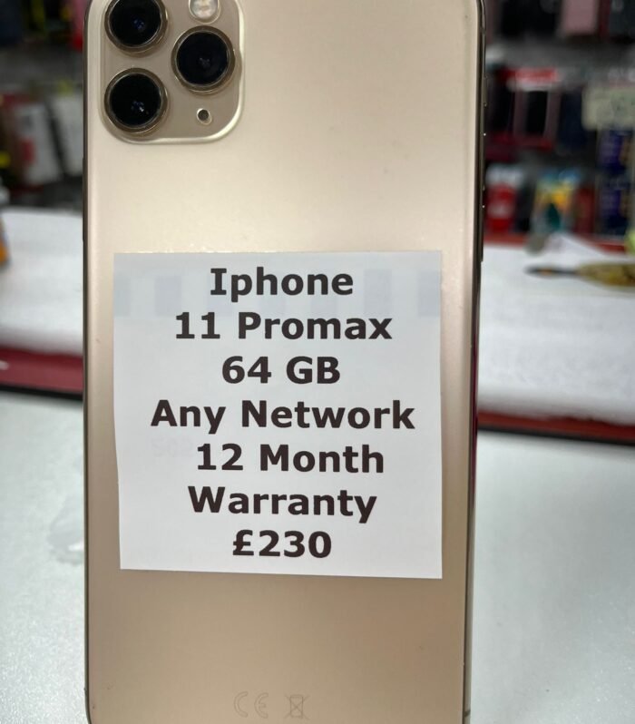 iPhone 11 Pro Max – 64GB (Unlocked, Gold)