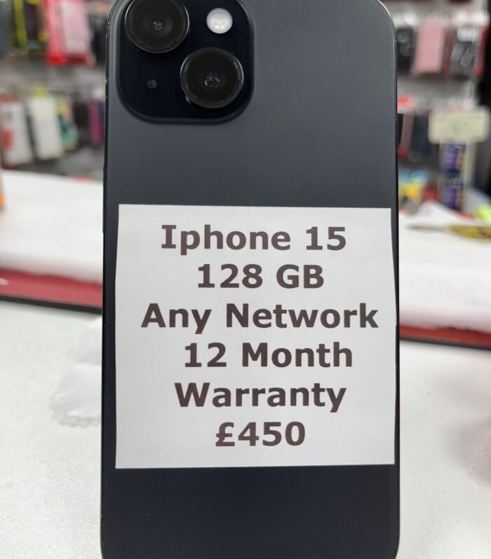 iPhone 15 – 128GB (Unlocked, Black)